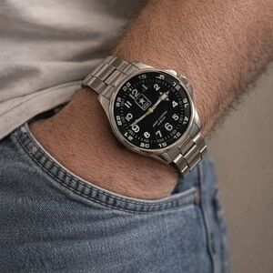 U.S. Army Black Dial Stainless Steel Men's Field Watch